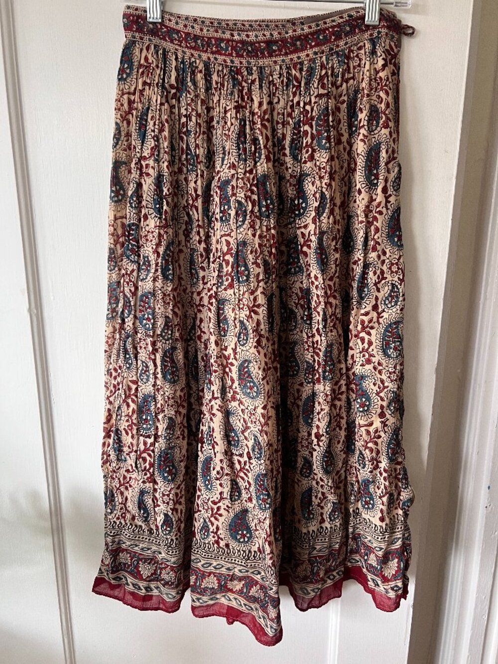 Vintage cotton paisley skirt from India